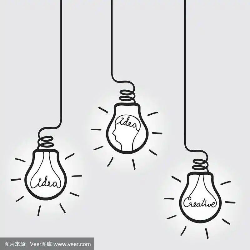 想法,电灯泡,创造力,概念,商务