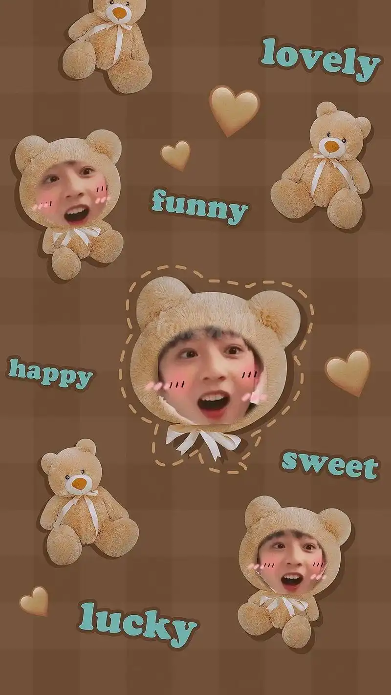 【耀月银白】小熊派对-幼崽小文自制壁纸.#刘耀文呜呜呜 - 抖音