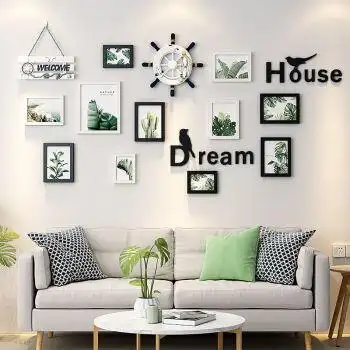 尔煦创意照片墙七7寸相框挂墙墙上墙面房间装饰品相片墙框免打孔11n