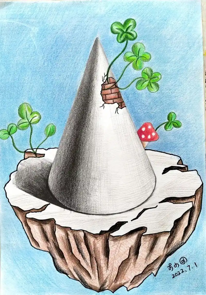 创意素描.#素描 #创意素描 #一起学画画 #美术 #画画  - 抖音