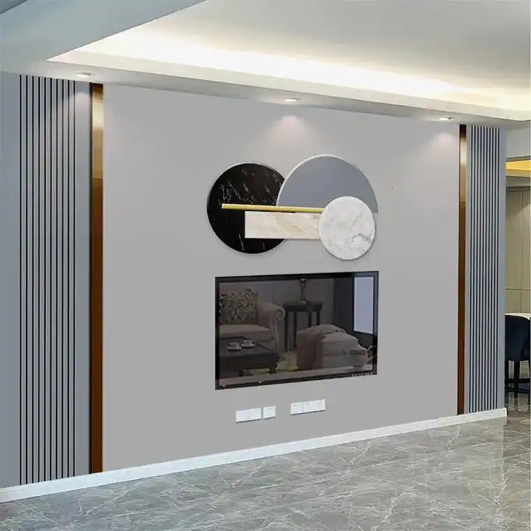 新款电视背景墙壁纸壁布轻奢风客厅影视墙布