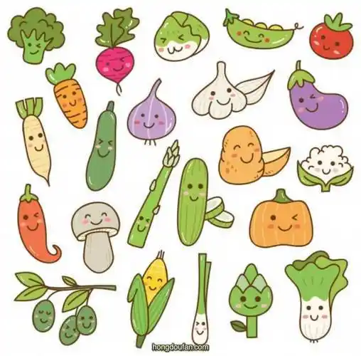 幼儿彩色简笔画简笔画蔬菜