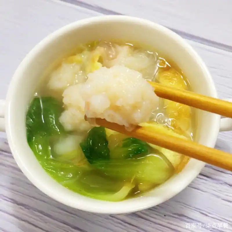 豆渣饼 虾滑蔬菜汤,营养q弹,好学易上手,我们一起品尝美味早餐