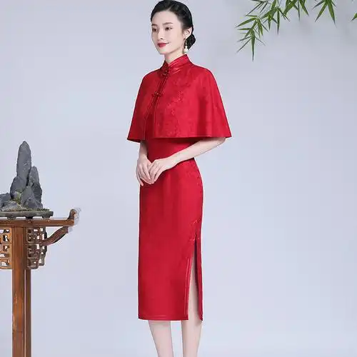 钱塘佳人琼华结婚红色喜婆婆婚宴2022年秋新款高端旗袍