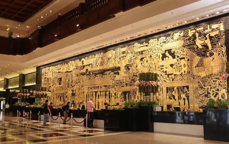 广州花园酒店豪华前台装修效果图