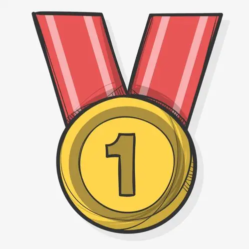 冠军奖牌卡通奖牌矢量图下载