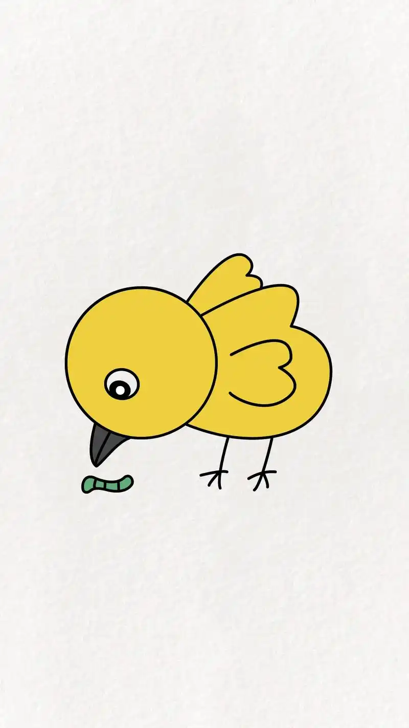 教你简单几步画一只小鸡一看就会噢