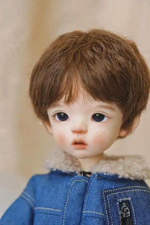 bjd男娃娃超柔牛奶软丝假发短发卷发免打理男孩3分4分6分bjd娃娃男娃