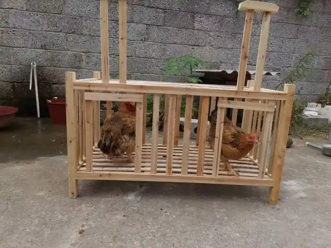 实木鸡笼 杉木家用老式阳台养鸡鸭简易鸡舍家用大号户外养殖笼窝