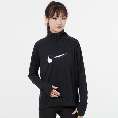 nike耐克恤女2021新款运动服长袖立领上衣休闲运动t恤