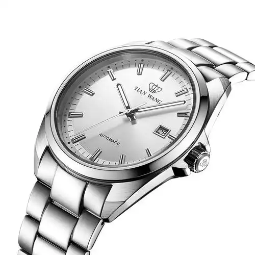 天王表(tianwang)手表 山河系列钢带机械表商务男士手表钟表5976