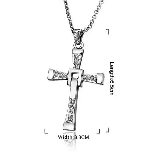 the fast and the furious dominic toretto  cross necklace men
