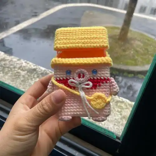 手工编织可爱小兔子硬壳烟盒套自制钩织diy毛线材料包成品送男女