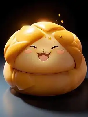 可爱的拟人化定制小圆面包