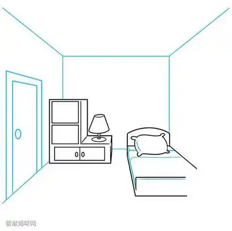 自己的房间简笔画2