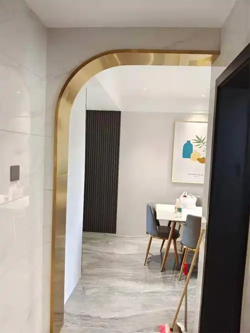 不锈钢包边门框304门套电梯哑光黑钛金金属踢脚线窗套垭口拱门套 灰色