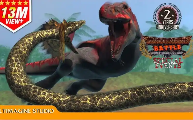 泰坦蟒vs霸王龙