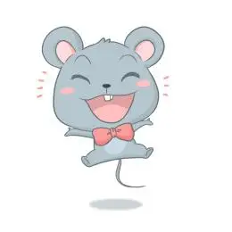 可爱小老鼠卡通q版开心表情