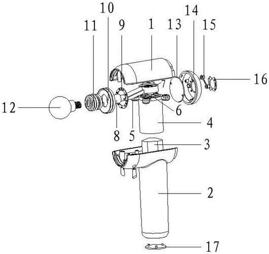 一种红外线理疗筋膜枪的制作方法