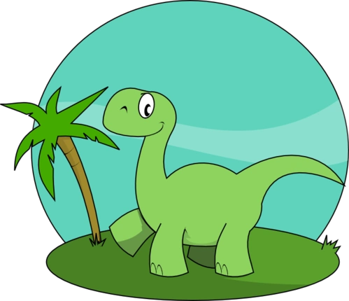 712x613 image of cute dinosaur clipart
