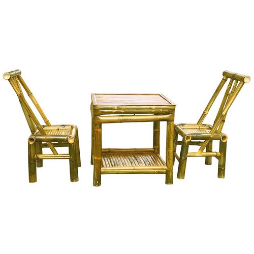 竹子桌子家用新中式民宿竹制品家具竹编茶桌椅组合休闲茶台方餐桌