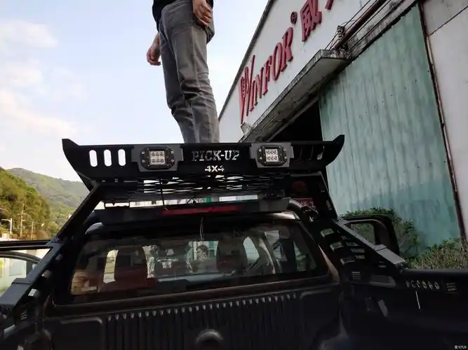 图】长城炮龙门架带框带灯 泵把后杠带灯 安装现场_1_炮论坛_爱卡汽车