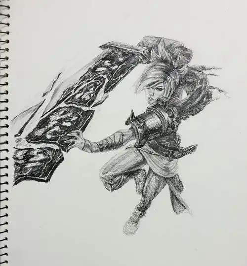 速写lol老版锐雯