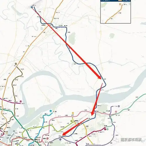南京地铁14号线走向图,来自微博网友,侵删.