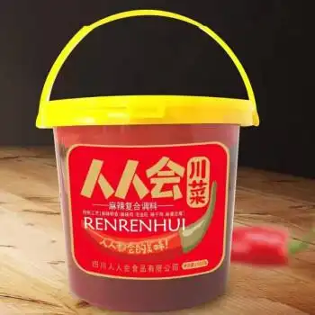 会川菜四川香辣酱川味乐山特产辣椒酱炒菜拌面酱食品复合红烧6桶装