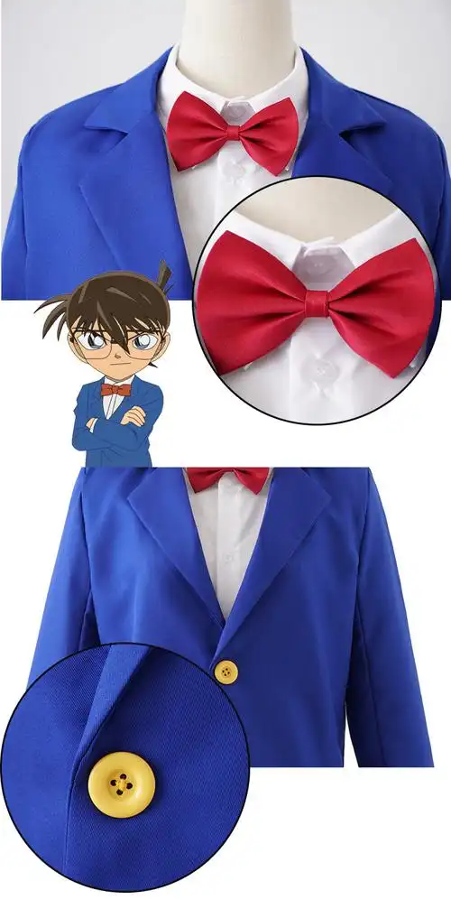 名侦探 柯南衣服 基德蓝色制服动漫cosplay服装男 儿童
