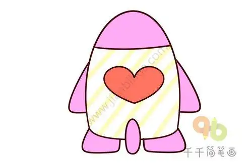火箭简笔画火箭简笔画带涂颜色