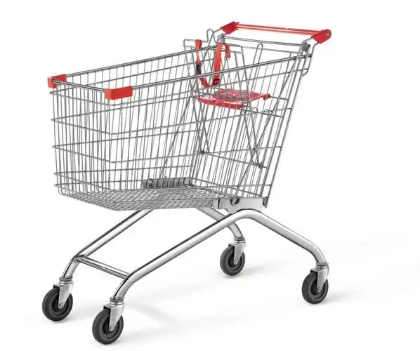 超市购物车 90升人字脚购物车