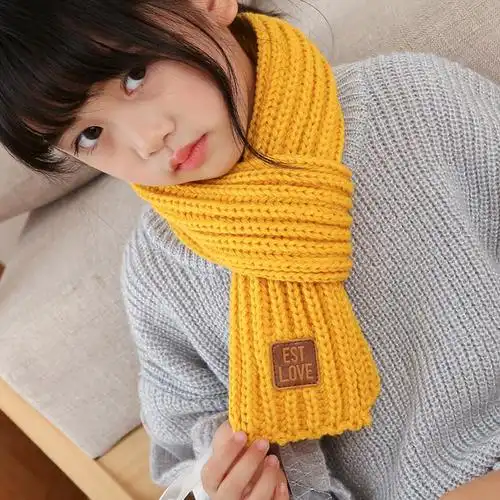针织童装儿童围巾秋冬男女韩版 - 滴水观音_98