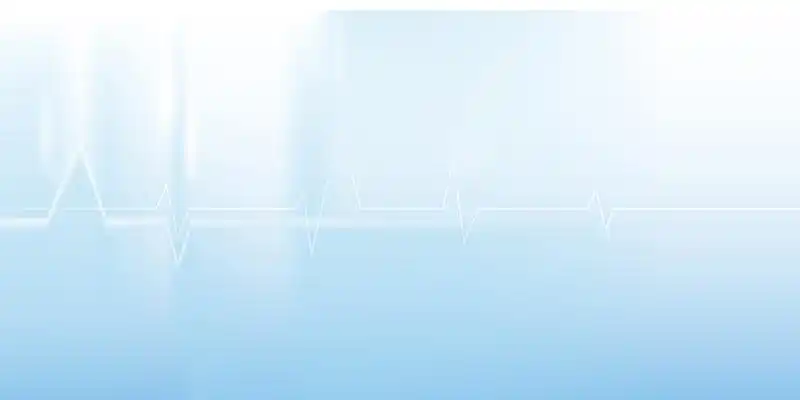 生物医疗科技背景画册封面背景浅蓝色简约心电图生物医疗科技背景