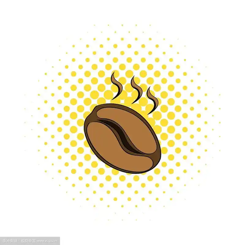 咖啡豆图标漫画风格