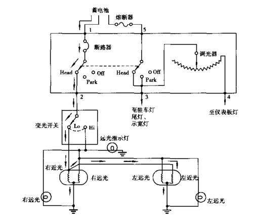 汽车车灯电路设计及仿真的总体方案