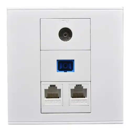 墙壁免打网络网口tv面板有线电视sc光纤电脑电脑电视插座