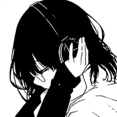 个性头像动漫女黑白唯美可爱女生图片