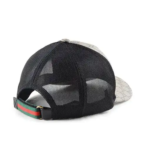 gucci/古驰古奇高级人造帆布蜜蜂印花男士棒球帽