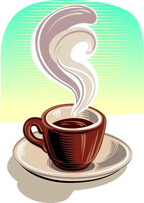 卡通咖啡杯子漫画