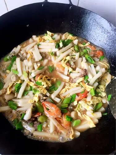 牡蛎大蒜炒年糕(副本) - 美篇