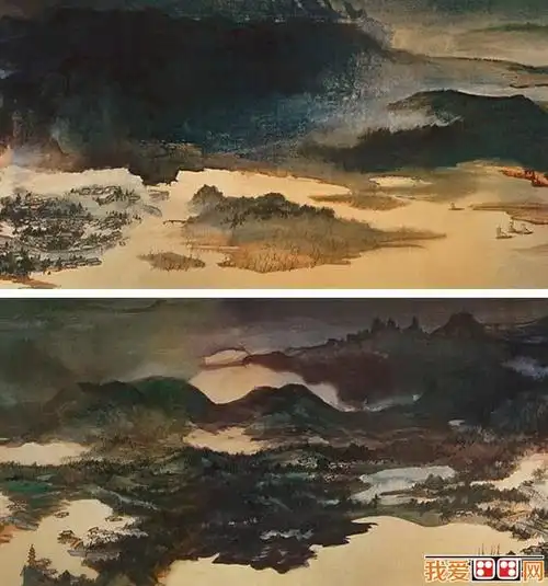 张大千《长江万里图》长卷_泼墨山水画高清全卷大图赏析(4)