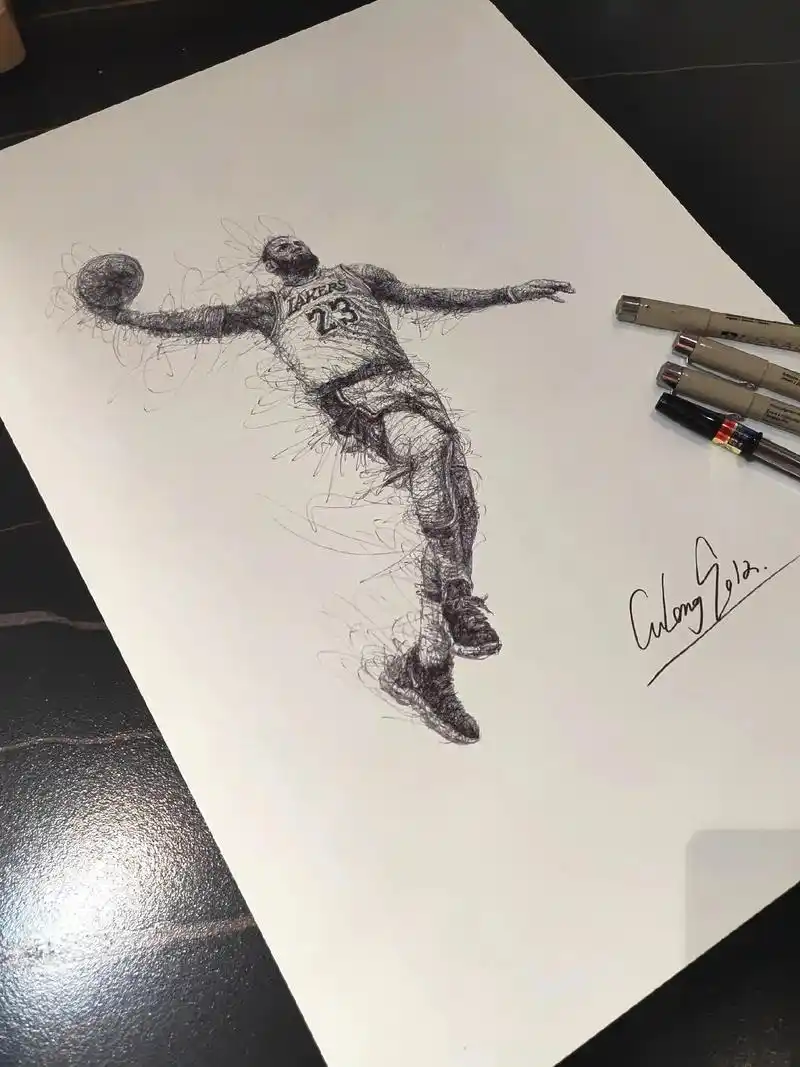 一堆乱线速涂一个詹姆斯