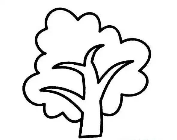 简单的大树简笔画图片怎么画出路边的大树