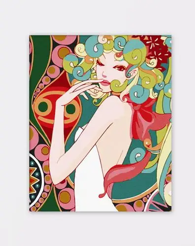 diy手绘数字油画-时尚小娇娃-详情