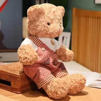 花梦瑶(huamengyao)泰迪熊公仔大号抱抱熊毛绒玩具情侣压床布娃娃一对