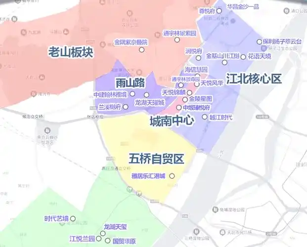 1 江北核心区:这里有几个楼盘特别值得推荐,比如保利扬子翠云台