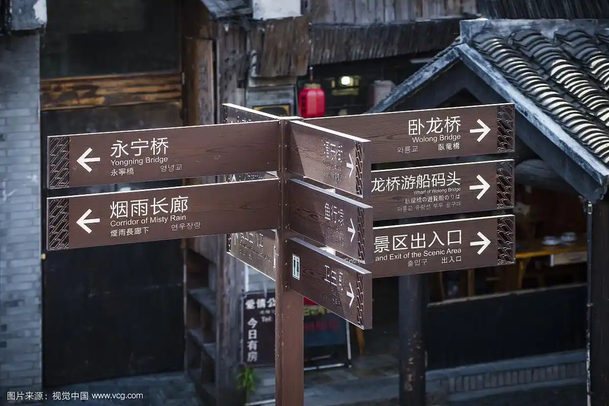 西塘景区景点指示牌