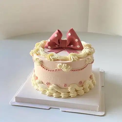 蝴蝶结生日蛋糕女生必备款