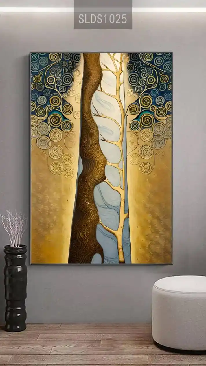 摇钱树金钱树发财树招财树参天大树开枝散叶玄关装饰画高清图片设